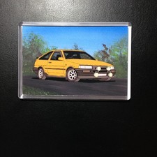 Toyota Corolla Twin-cam  Clear plastic fridge magnet