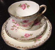Vint Dijon Salisbury Fine Bone China TEA CUP Saucer Plate 3 PC Set England*