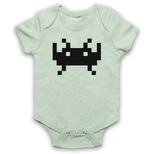 Space invaders babygrow - space,