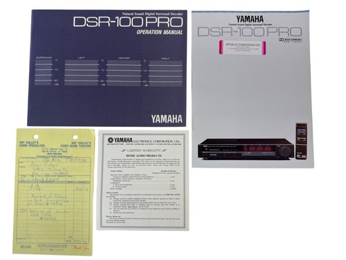 Yamaha dsr 100 pro operation - dsr-100,