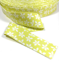 Quilt Binding Chartreuse 1.25" Wide Bias Cotton Single Center Fold 6 Yards