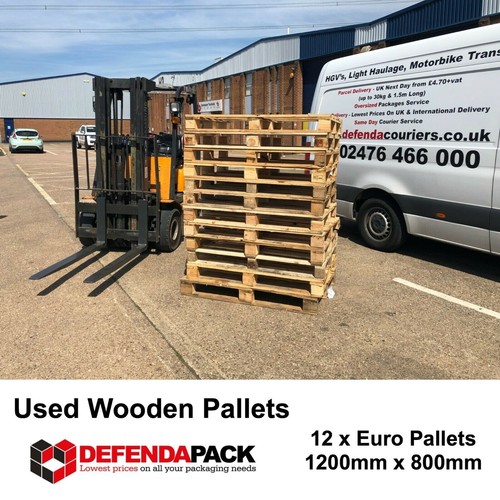 Used wooden euro pallets - 12,