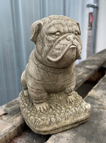 British bulldog stone - british, statue