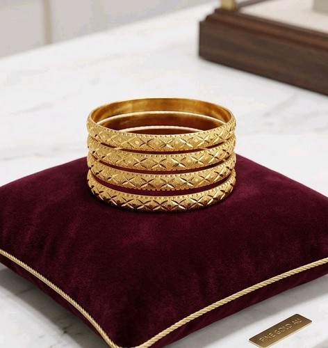 Ethnic bangles 22k gold - gold, plated