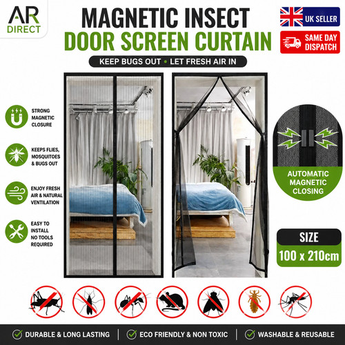 Magnetic insect door screen - insect,