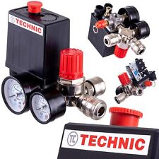 230V Pressure Switch Air Valve Manifold Compressor Control Regulator Gauges