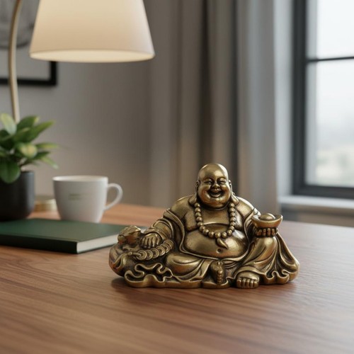 Brass maitreya buddha statue - brass,