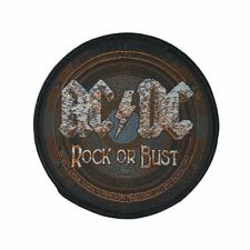 AC/DC ROCK OR BUST CIRCULAR PATCH SEW ON PATCH 9.5cm x 9.5cm