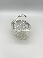 ART NOUVEAU STERLING SILVER TOPPED GLASS BASKET, CORKE BROS & CO, LONDON, 1909