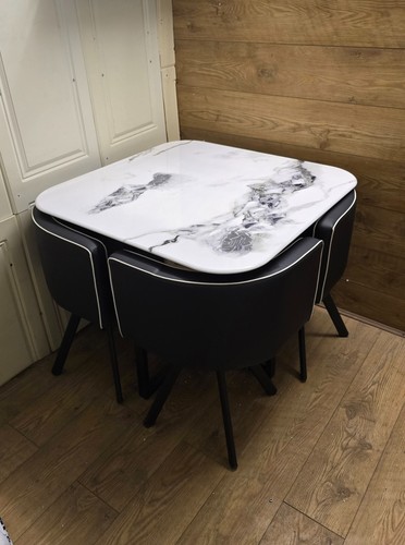 Wood marble dining table and - wood,