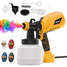 1000W Paint Sprayer HVLP Electric Spray Paint Gun with 41 Fl Oz Container Yellow