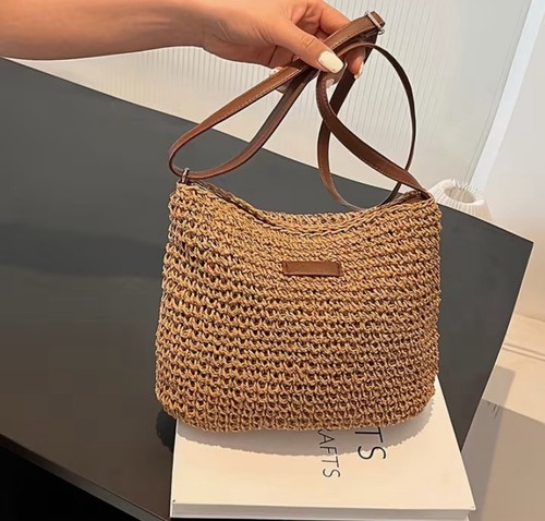 Womens straw crossbody bag - womens,