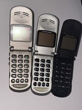 WORKING Motorola V50 / StarTAC v3688 MC2-41E11 - 3x Retro 2000s Flip Phones