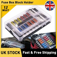 12V~32V Auto Car Power Distribution Board 12 Way Blade Fuse Box Block Holder