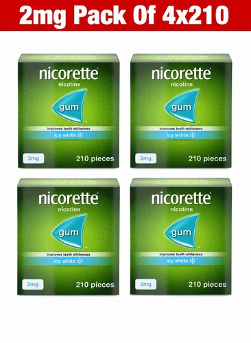 Nicorette gum 2mg icy white - nicorette,