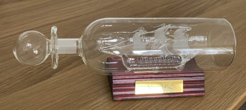 Glass ship bottle vintage - ship,