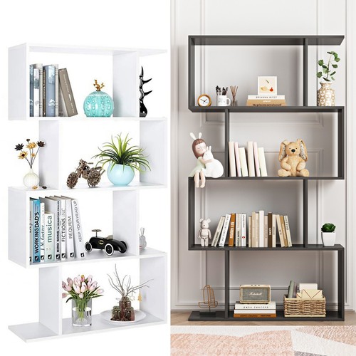 4tier bookcase shaped - 4tier, s-shaped