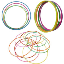 Multicolor Hula Hoops Adults Fitness Exercise Kids Fun Game Plastic Solid Hoops