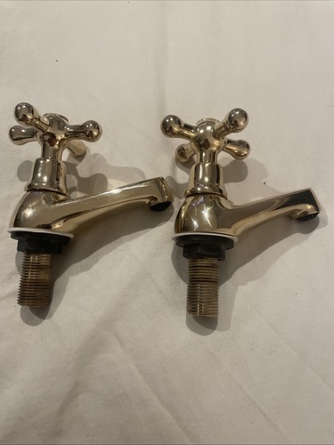 Brass vintage sink basin taps - brass,