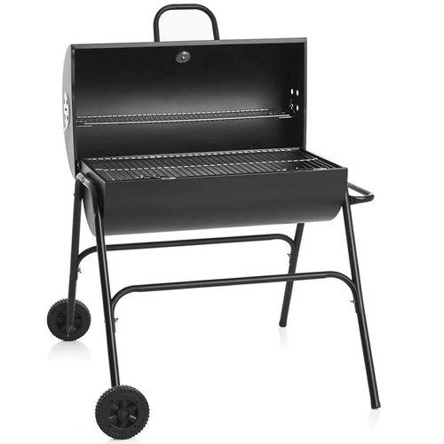 Large oil drum charcoal bbq - oil,