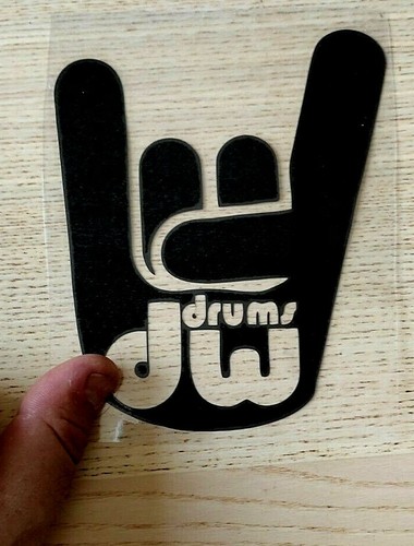 Black drums sticker - drums,