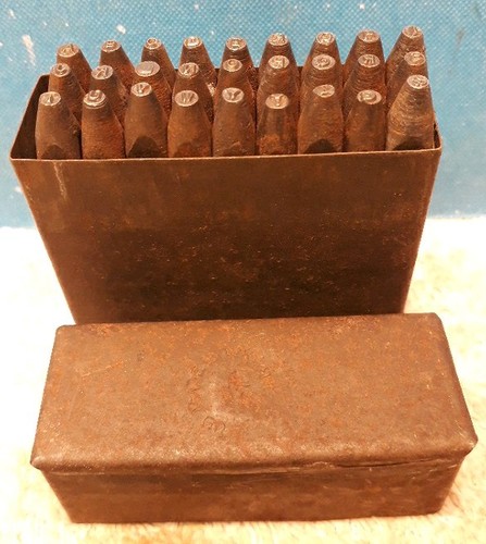 Vintage steel alfabet - steel, punch