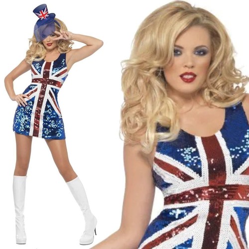 Union jack sparkle - dress, adult