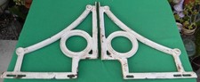 Vintage Antique Porcelain Enameled Cast Iron Sink Brackets Salvage