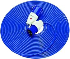 Hook Up Cable 2.5mm Blue Electric Lead - Caravan Camping 16A Mains Extension 14m
