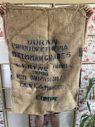 Vintage hessian coffee sack - coffee,