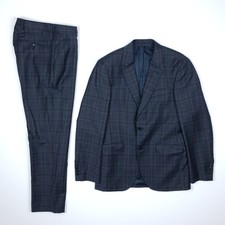 Hackett Check Suit 38 48 Blue