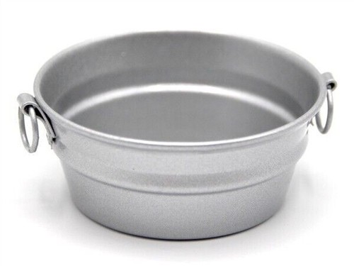 Tin metal tub miniature - tin,