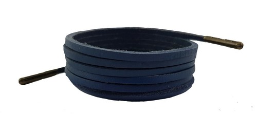Navy leather laces deluxe - , 3