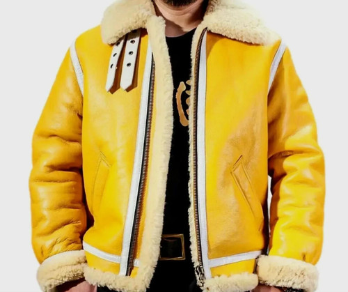 Men yellow sheepskin - men's,