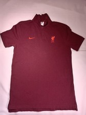 Nike Liverpool FC Polo Shirt Maroon Size L Official LFC DJ9699-652 100% Cotton