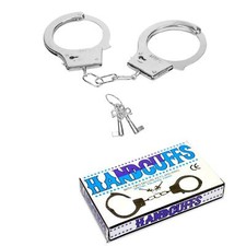 Handcuffs Metal Fancy Dress Kids Party Police Role Children Pretend Play Prop UK