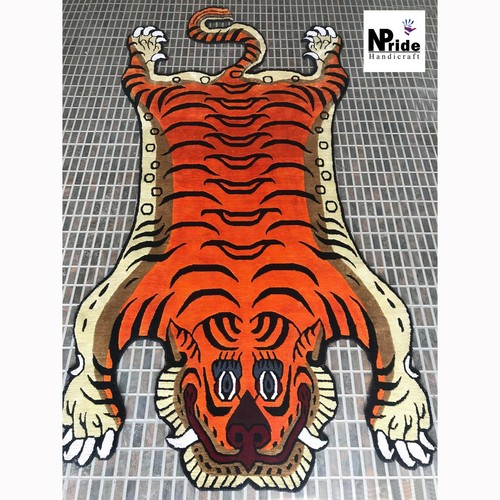 Silk tibetan tiger skin - skin, rug