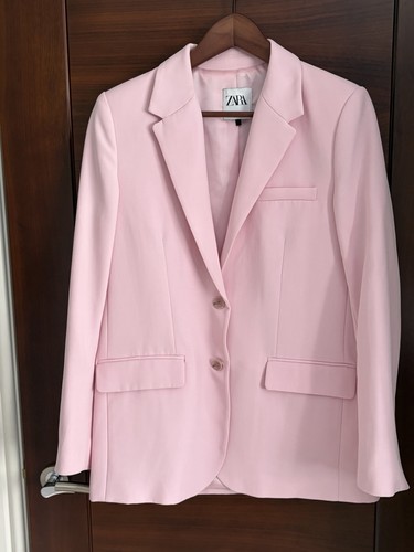 Zara pale pink single breasted - pink,