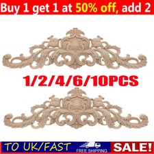 1-10Pcs Wooden Carved Applique