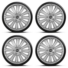 Wheel Trims 14" Silver Disc Hub Caps Set of 4 Fits Volkswagen Fox