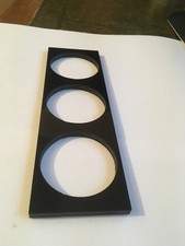 Gloss Black Single DIN radio triple 52mm gauge pod panel, facia panel