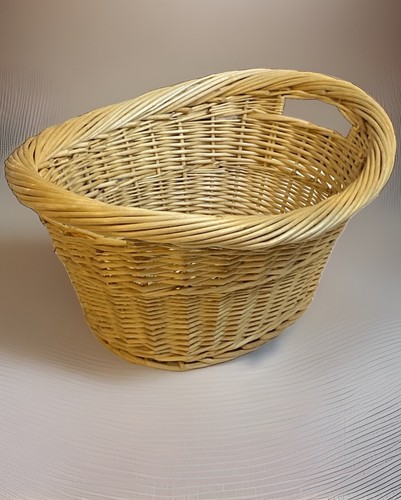 Vintage large woven wicker - woven,