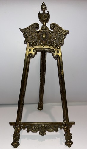 Antique brass easel - brass, w/
