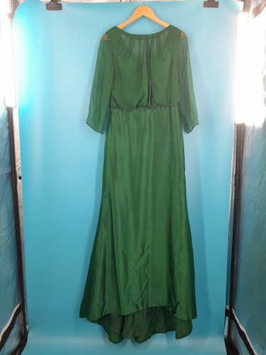 Vintage emerald green chiffon - emerald,