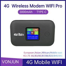 LTE 4G WiFi Mobile Modem Wireless Router Portable Pocket MiFi Hotspot SIM Slot