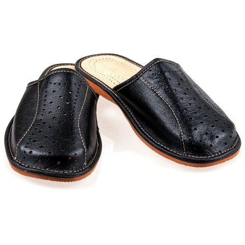 Mens slippers mules black 100 - mens, 100%