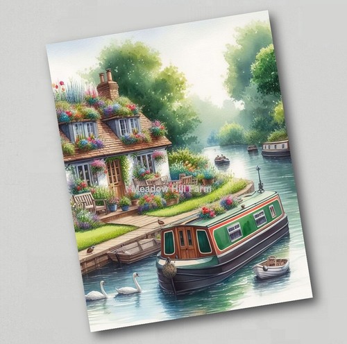 Fridge magnet canal barge - fridge,
