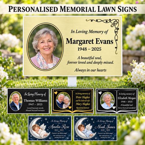 Personalised memorial lawn - memorial,