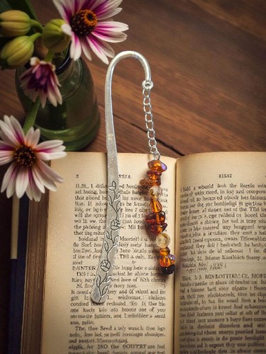 Silver engraved genuine amber - silver,