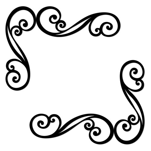 Metal scroll wall - metal, decor